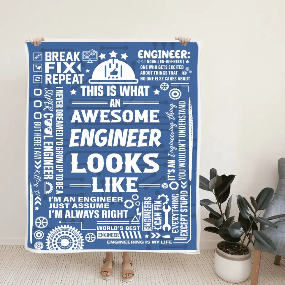 This Is What An Awesome Engineer Looks Like Blanket