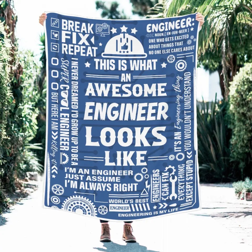 This Is What An Awesome Engineer Looks Like Blanket