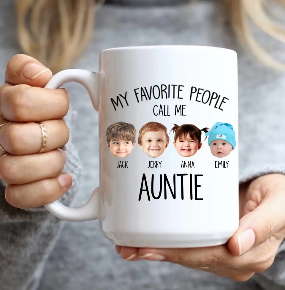 My Favorite People Call Me - Personalized White Mug for Grandma | Best Gift For Family