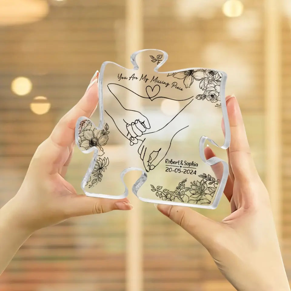 You Are My Missing Piece Personalized Acrylic Plaque