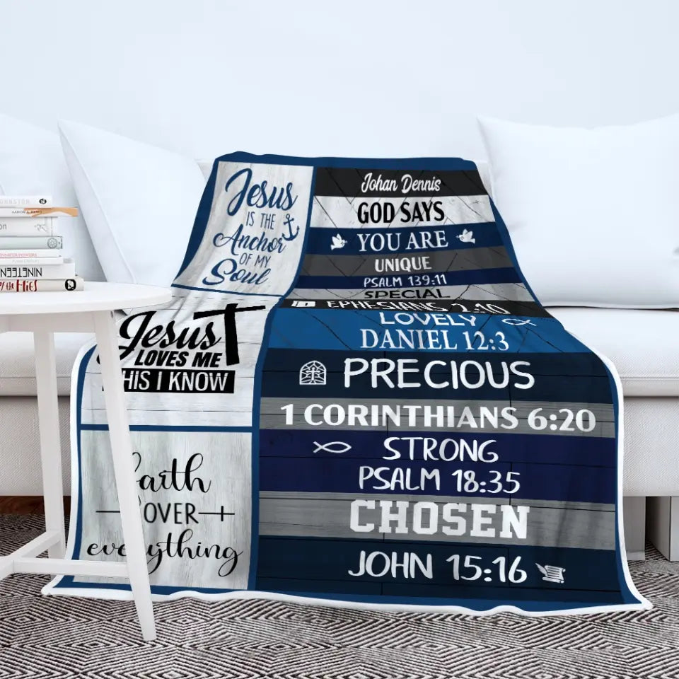 God Says You Are Personalized Fleece Blanket