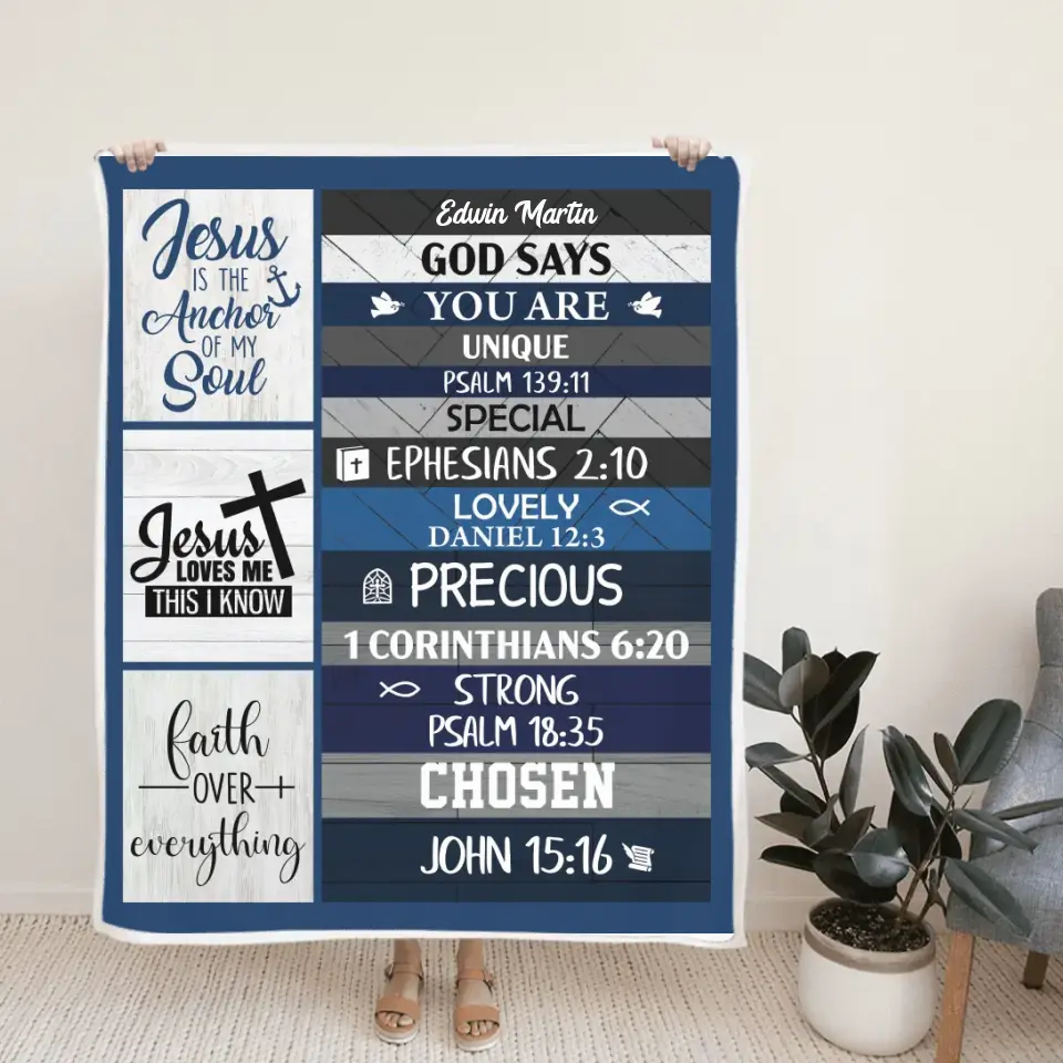 God Says You Are Personalized Fleece Blanket