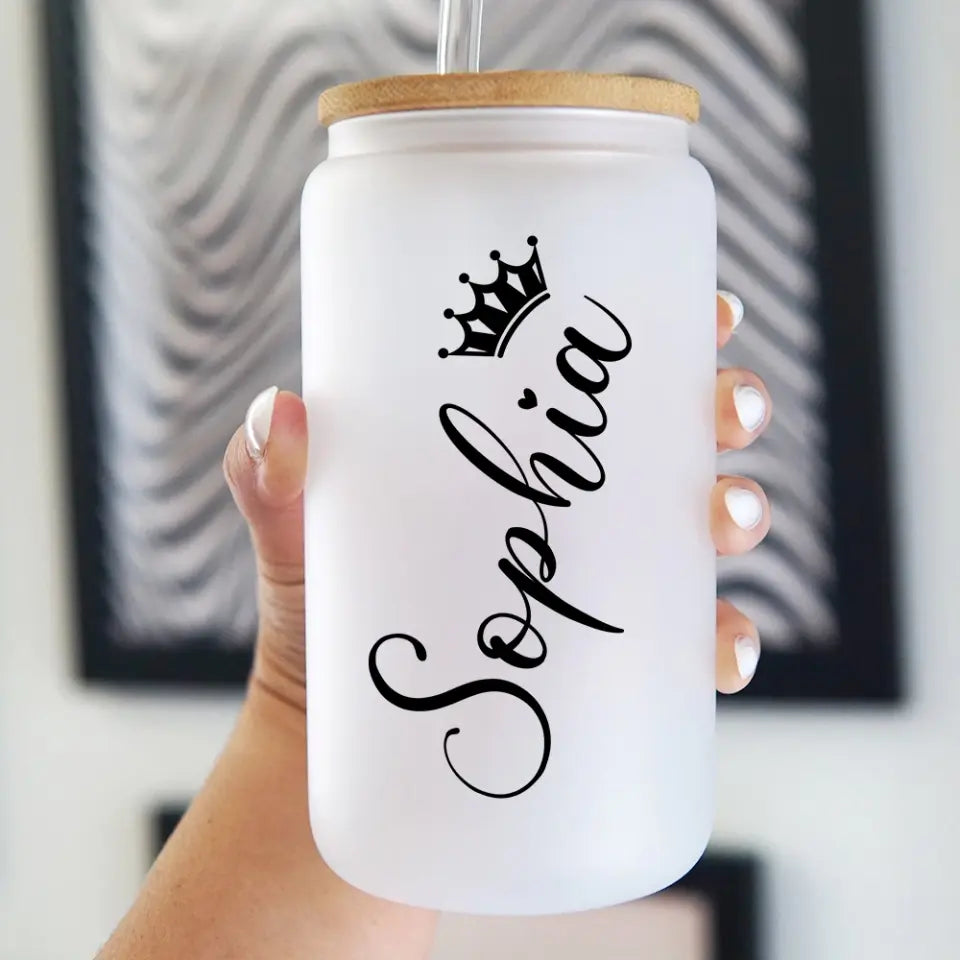 Wife Nutrition Facts Personalized Frosted Glass Can