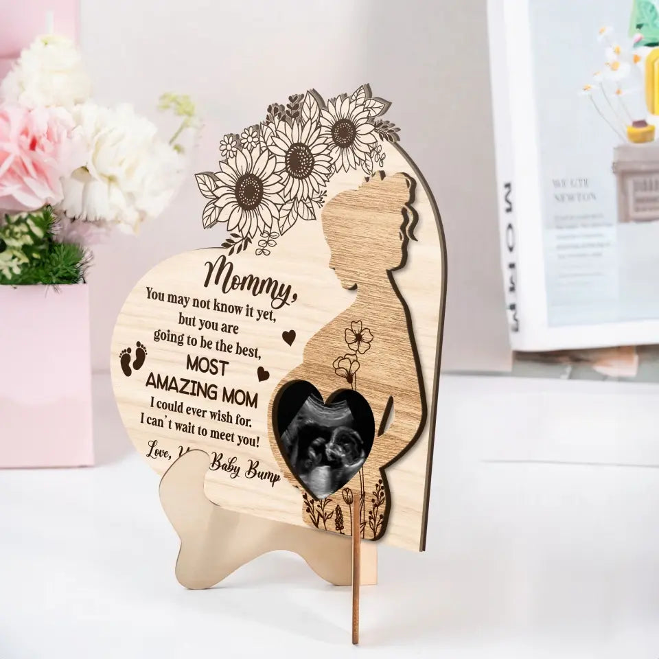 Can't Wait To Meet You - Personalized 2 Layer Wooden Sign