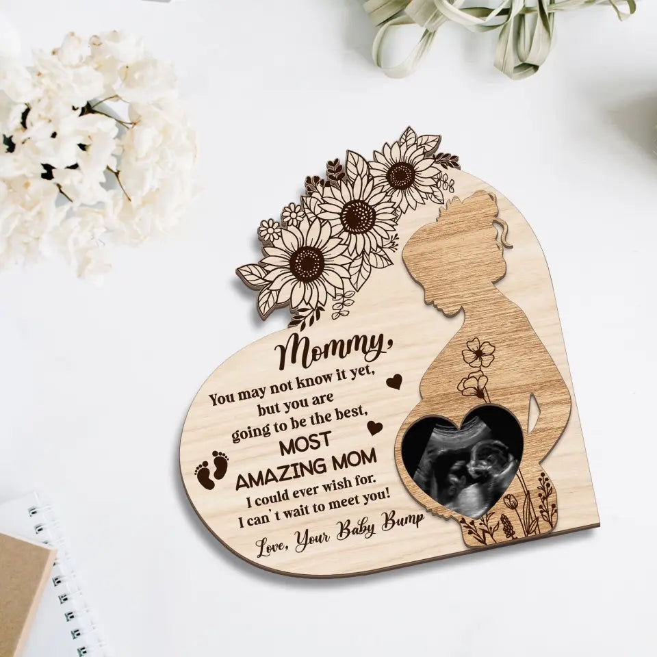 Can't Wait To Meet You - Personalized 2 Layer Wooden Sign