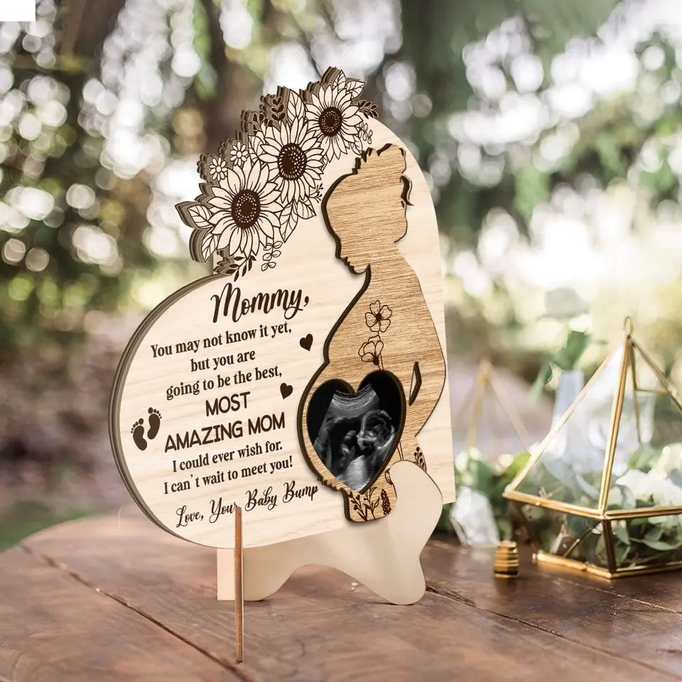 Can't Wait To Meet You - Personalized 2 Layer Wooden Sign