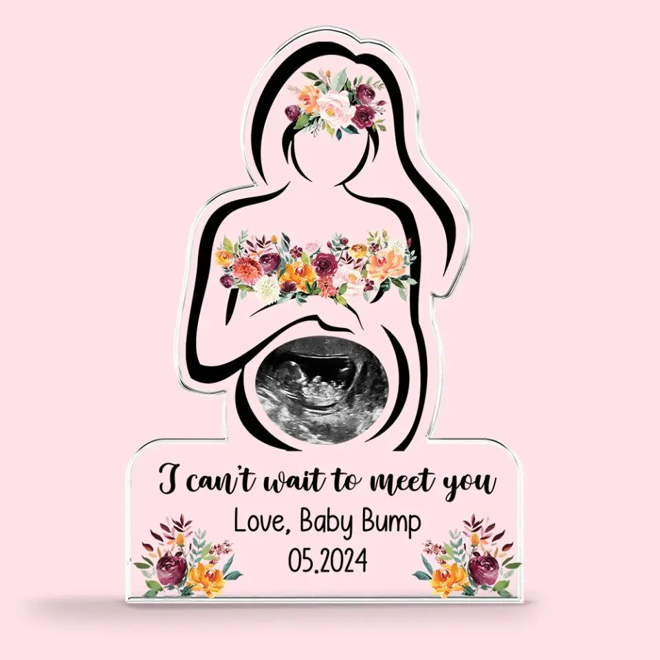 Can't Wait To Meet Mom - Personalized Acrylic Plaque