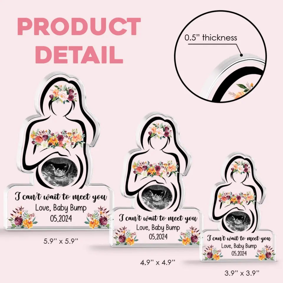 Can't Wait To Meet Mom - Personalized Acrylic Plaque