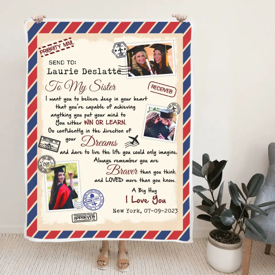 I Want You To Believe Deep In Your Heart - Fleece Blanket Graduation Gift