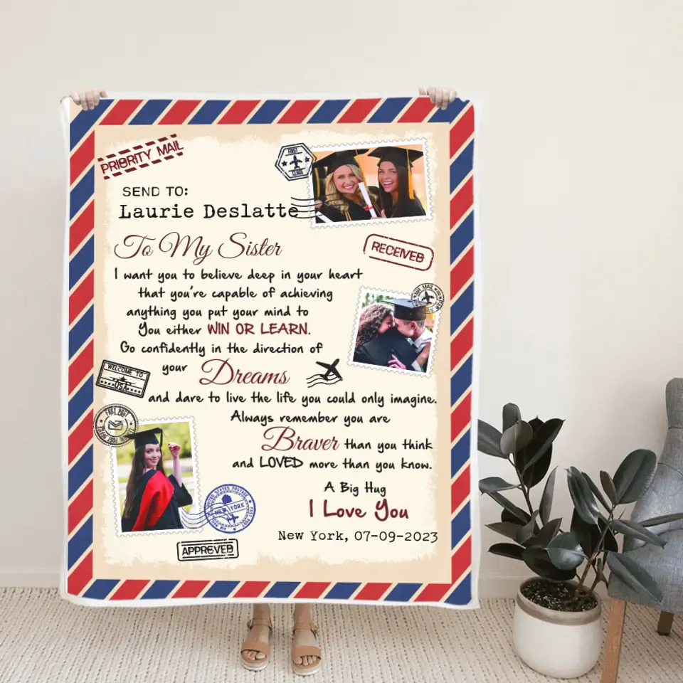 I Want You To Believe Deep In Your Heart - Fleece Blanket Graduation Gift