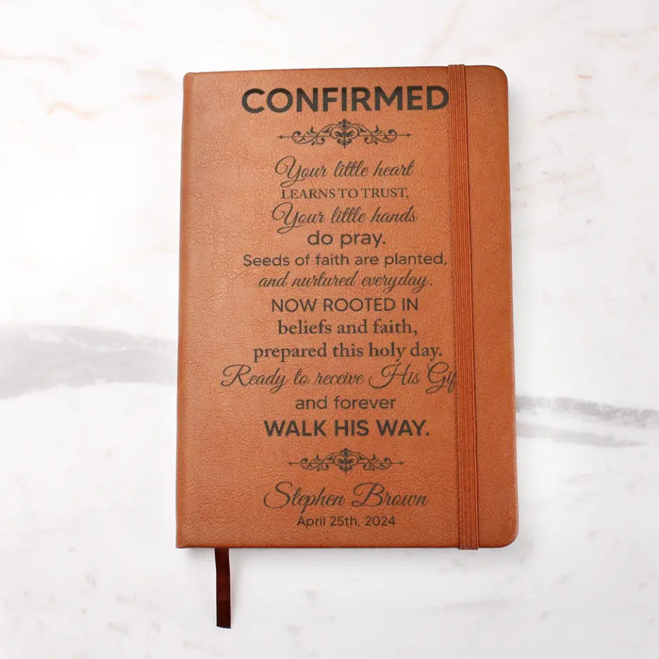 Forever Walk His Way - Personalized Graphic Leather Journal
