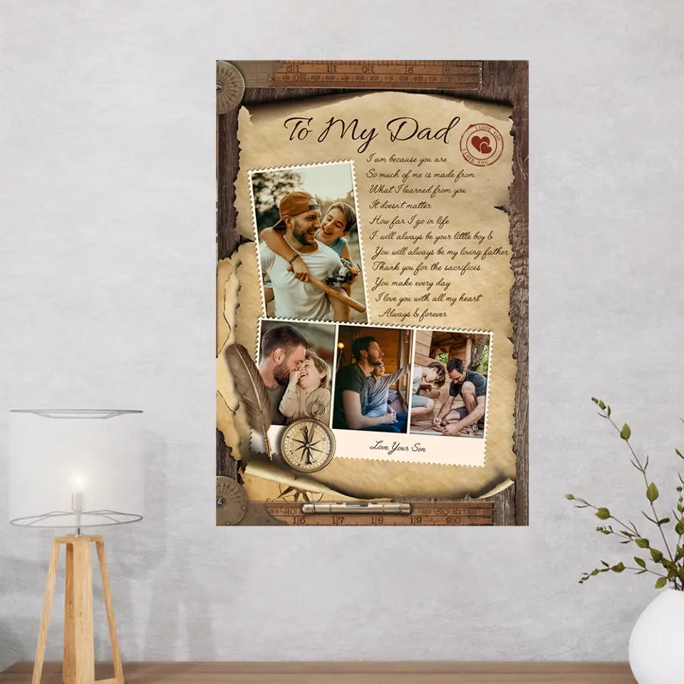 So Much Of Me Is Made From What I Learned From You - Personalized Canvas Poster