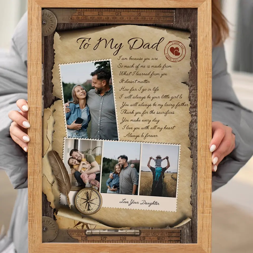 So Much Of Me Is Made From What I Learned From You - Personalized Canvas Poster