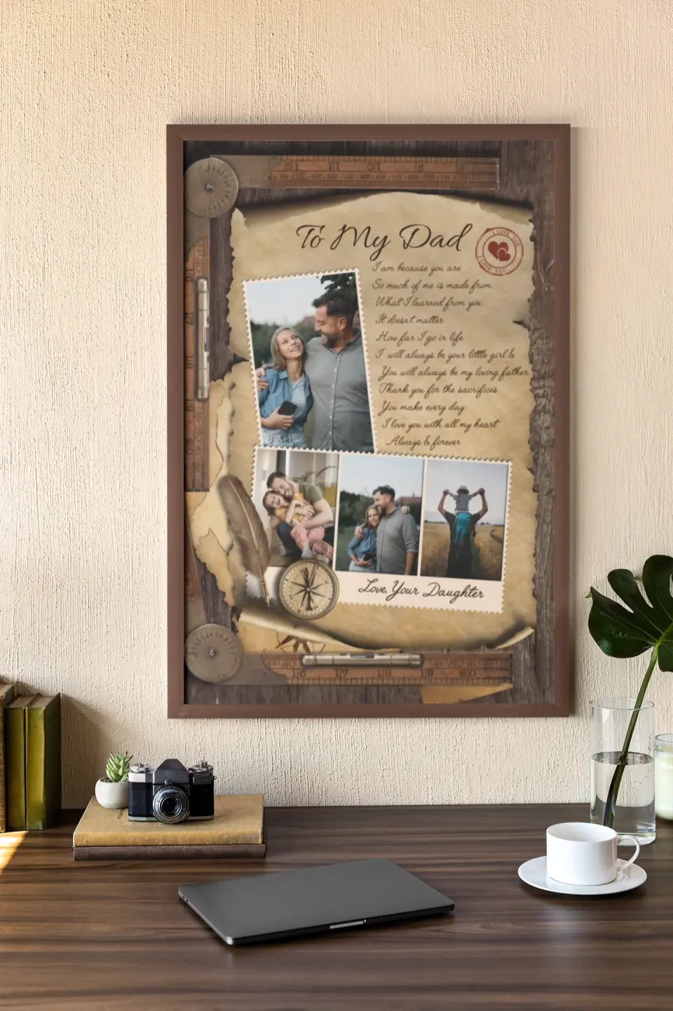 So Much Of Me Is Made From What I Learned From You - Personalized Canvas Poster