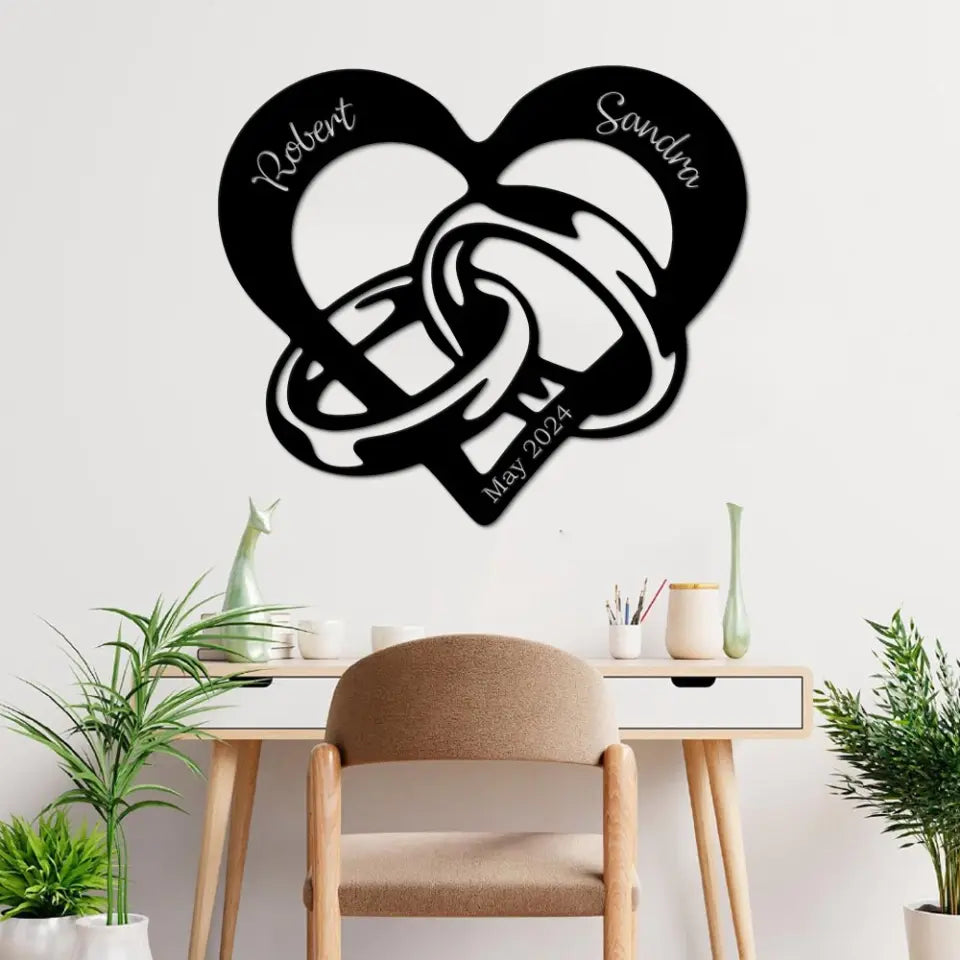 Wedding Gift - Personalized Cut Metal Sign