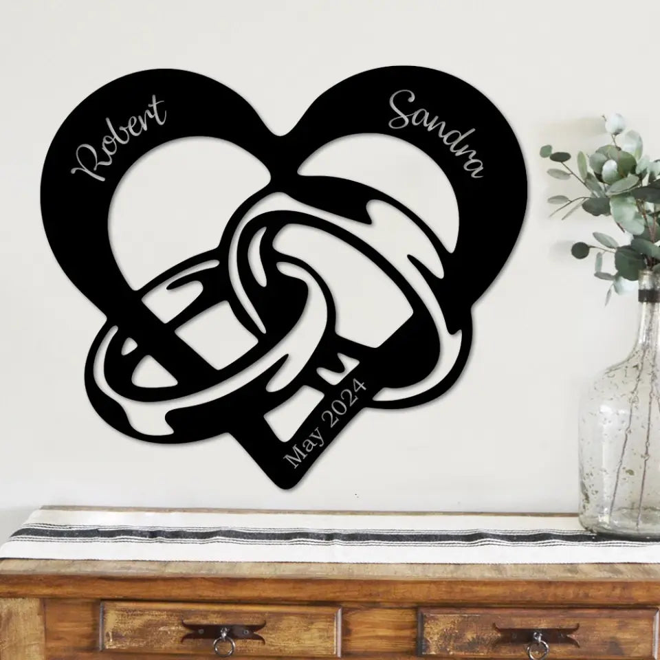 Wedding Gift - Personalized Cut Metal Sign