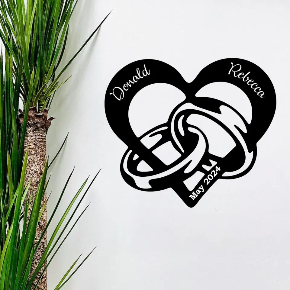 Wedding Gift - Personalized Cut Metal Sign