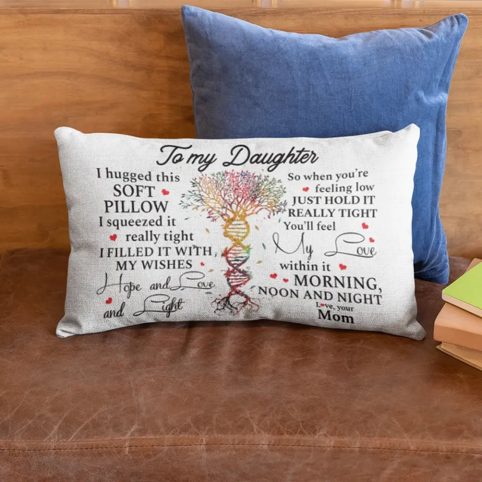 I Hugged This Soft Pillow Really Tight - Personalized Rectangle Pillow - Gift For Aunt from Niece