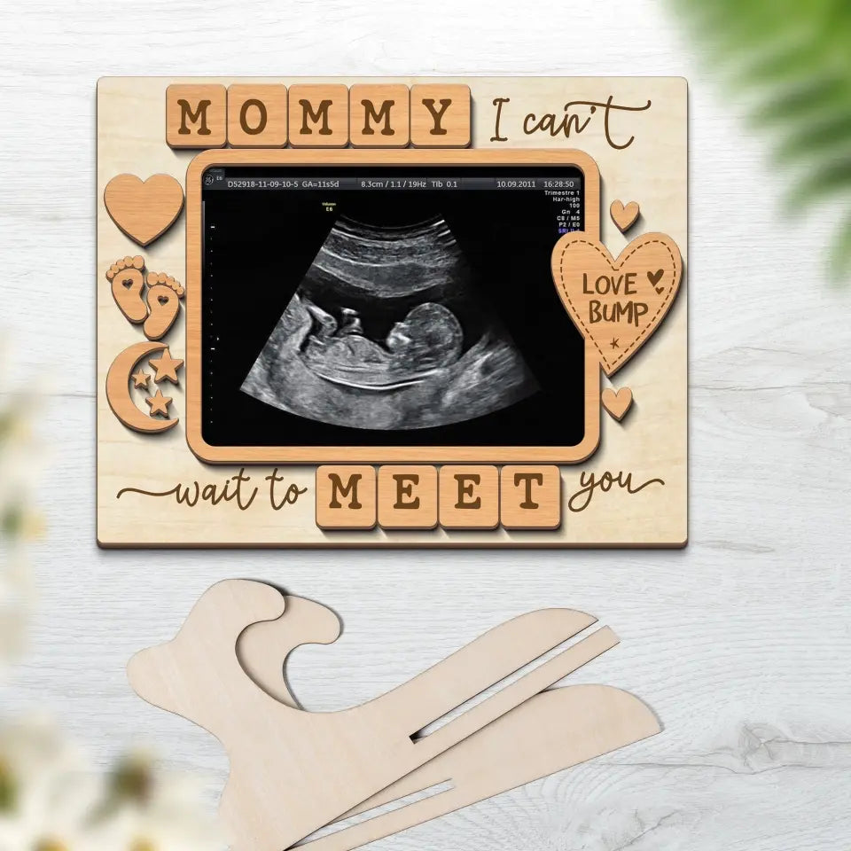 Moments in Wood Sign - Personalized Baby Picture Keepsake