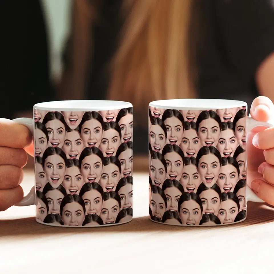 Portrait of Joy Mug - CustomLaugh White Mug