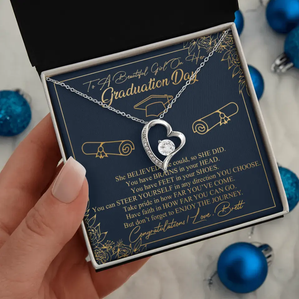 To A Beautiful Girl On Her Graduation Day Custom Necklace Graduation Gift For Her