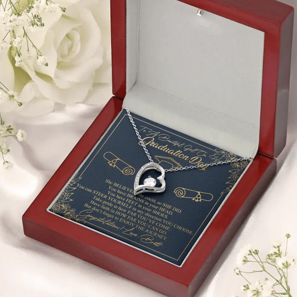To A Beautiful Girl On Her Graduation Day Custom Necklace Graduation Gift For Her