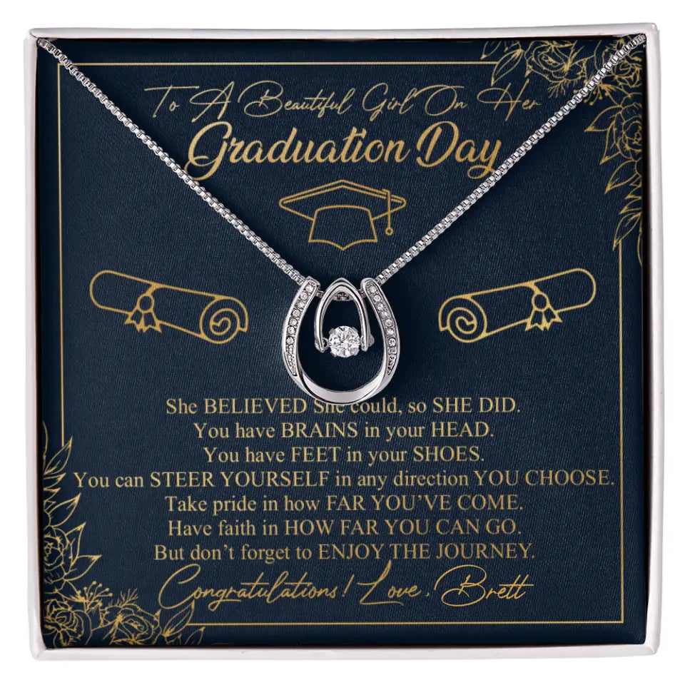 To A Beautiful Girl On Her Graduation Day Custom Necklace Graduation Gift For Her