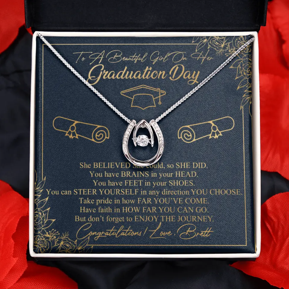 To A Beautiful Girl On Her Graduation Day Custom Necklace Graduation Gift For Her