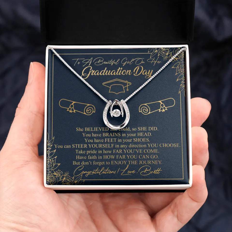 To A Beautiful Girl On Her Graduation Day Custom Necklace Graduation Gift For Her