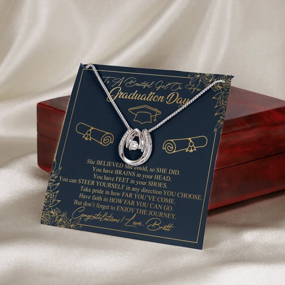 To A Beautiful Girl On Her Graduation Day Custom Necklace Graduation Gift For Her