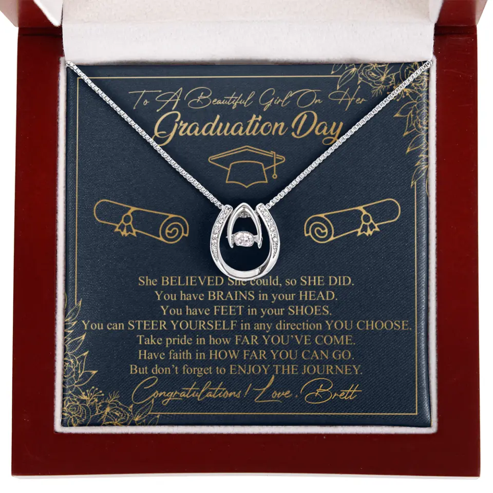 To A Beautiful Girl On Her Graduation Day Custom Necklace Graduation Gift For Her