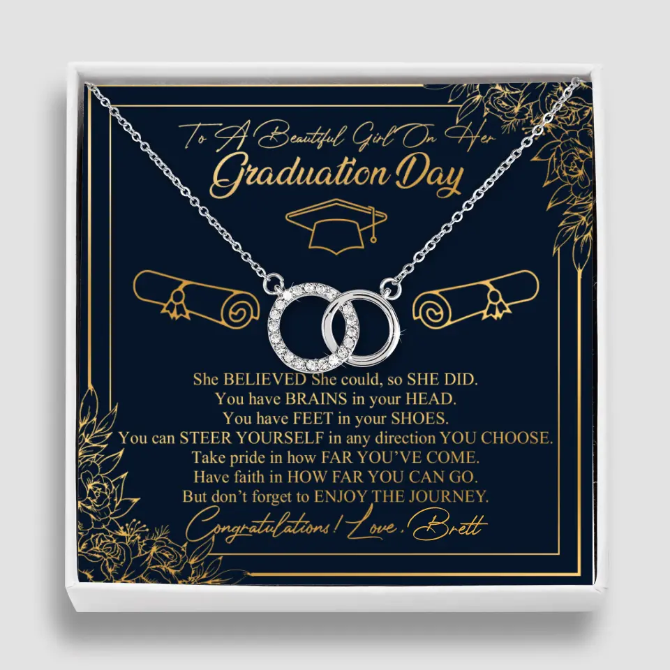 To A Beautiful Girl On Her Graduation Day Custom Necklace Graduation Gift For Her