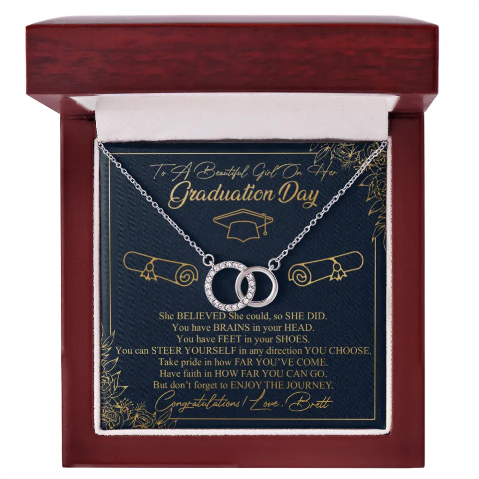 To A Beautiful Girl On Her Graduation Day Custom Necklace Graduation Gift For Her