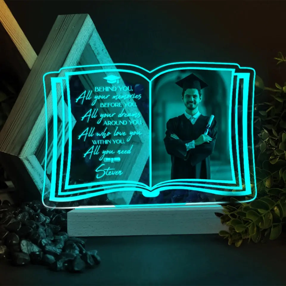Behind You All Your Memories Graduation Personalized Led Light