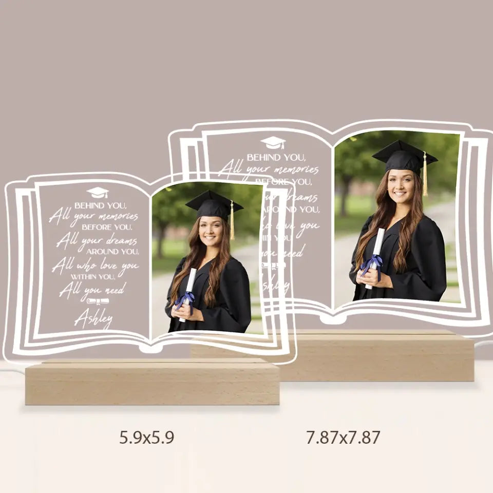 Behind You All Your Memories Graduation Personalized Led Light