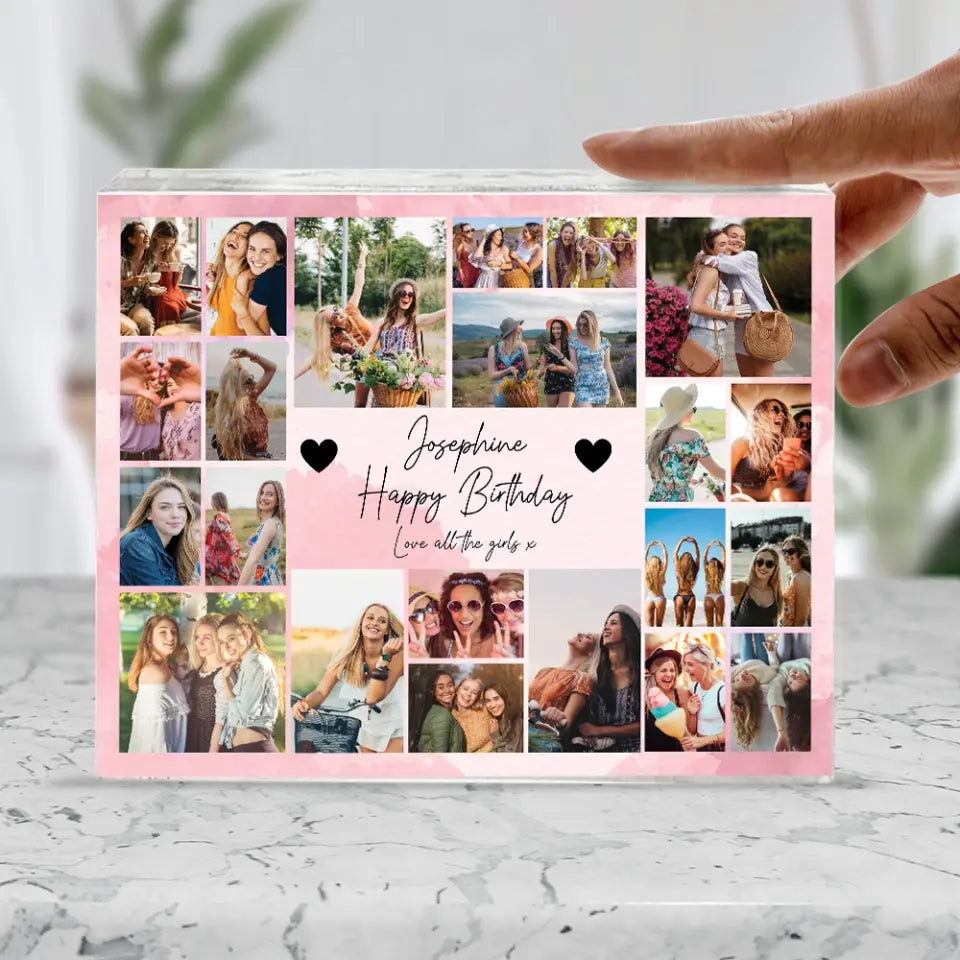 Love All The Girl Happy Birthday Personalized Acrylic Plaque