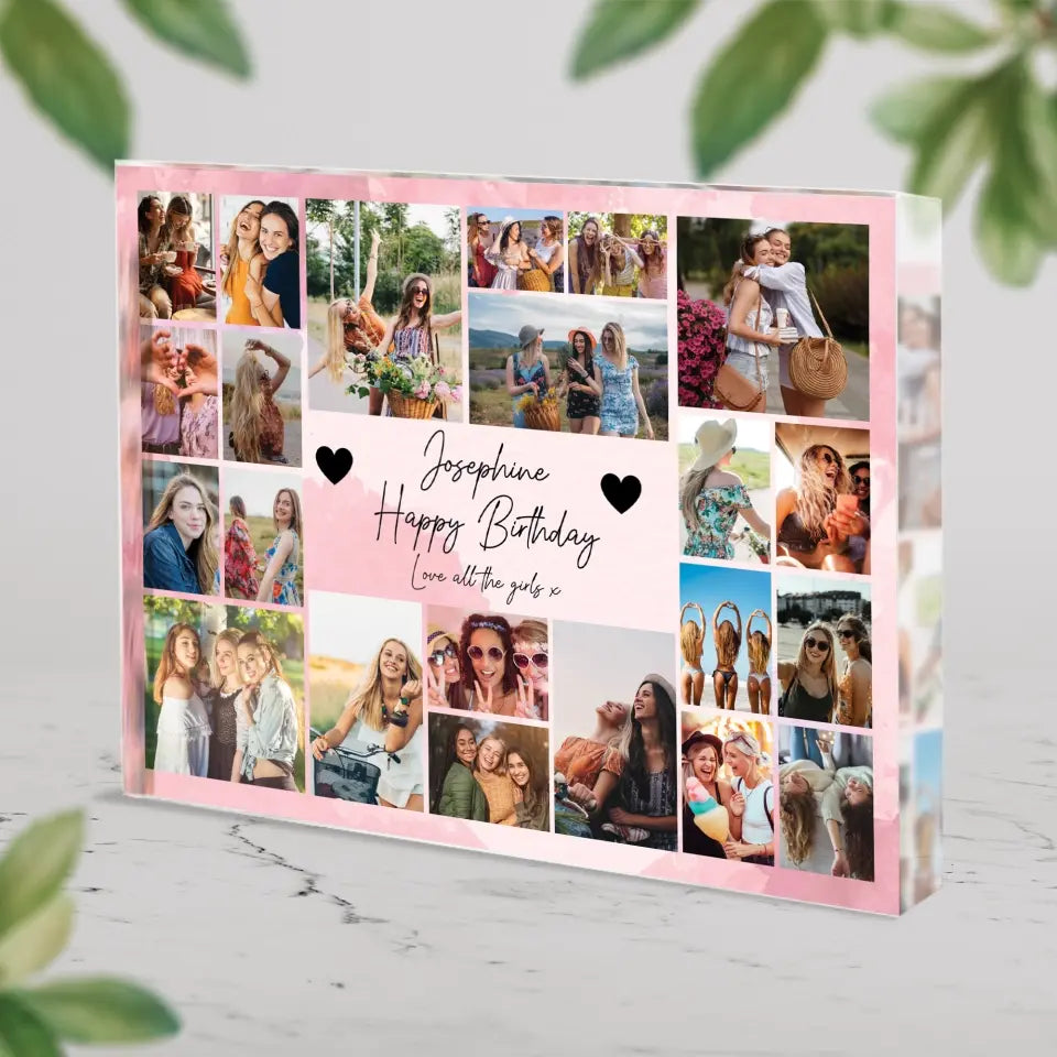 Love All The Girl Happy Birthday Personalized Acrylic Plaque