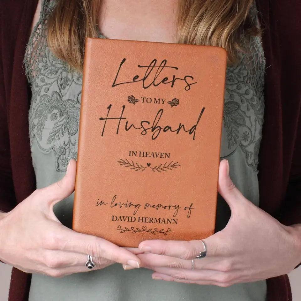 Letter To My Love In Heaven Personalized Leather Journal