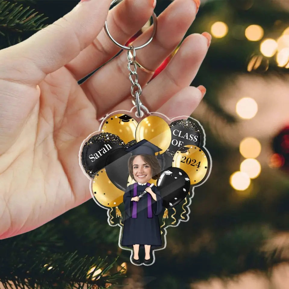 Class Of 2025 Graduation Gift Personalized Acrylic Keychain