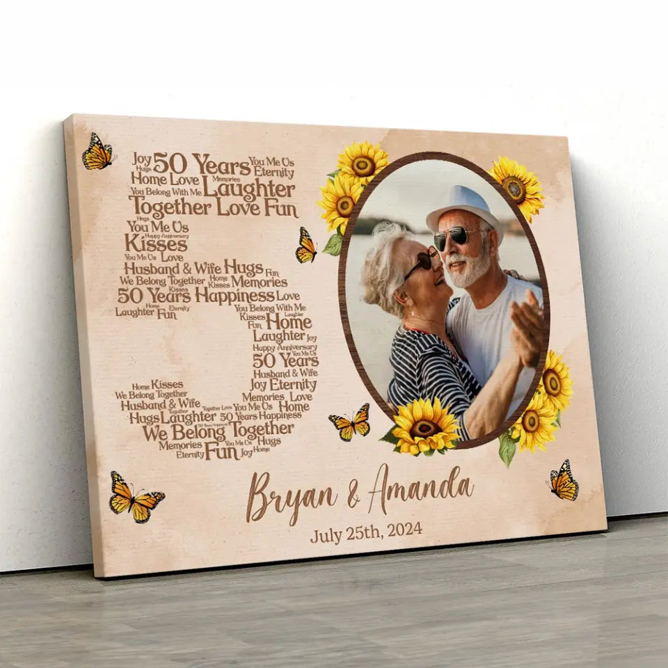 50 Years Eternity Home Love Personalized Canvas And Poster