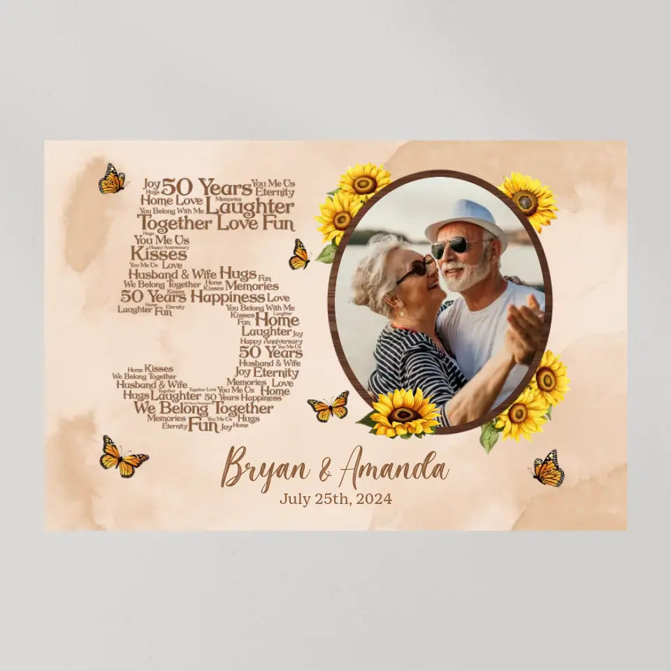 50 Years Eternity Home Love Personalized Canvas And Poster