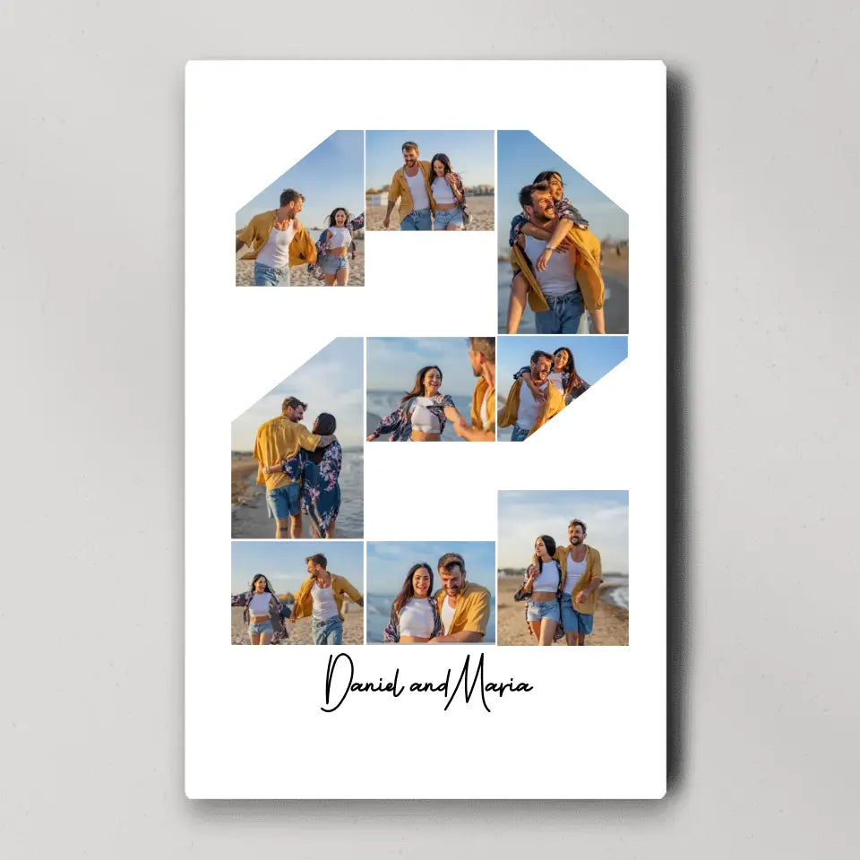 Two Years Anniversary Personalized Canvas And Poster