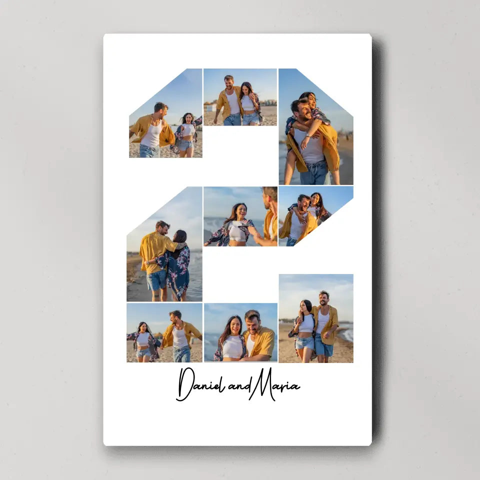 Two Years Anniversary Personalized Canvas And Poster