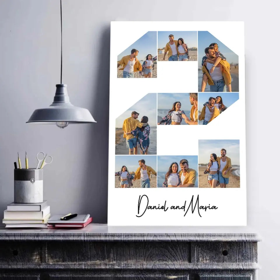 Two Years Anniversary Personalized Canvas And Poster