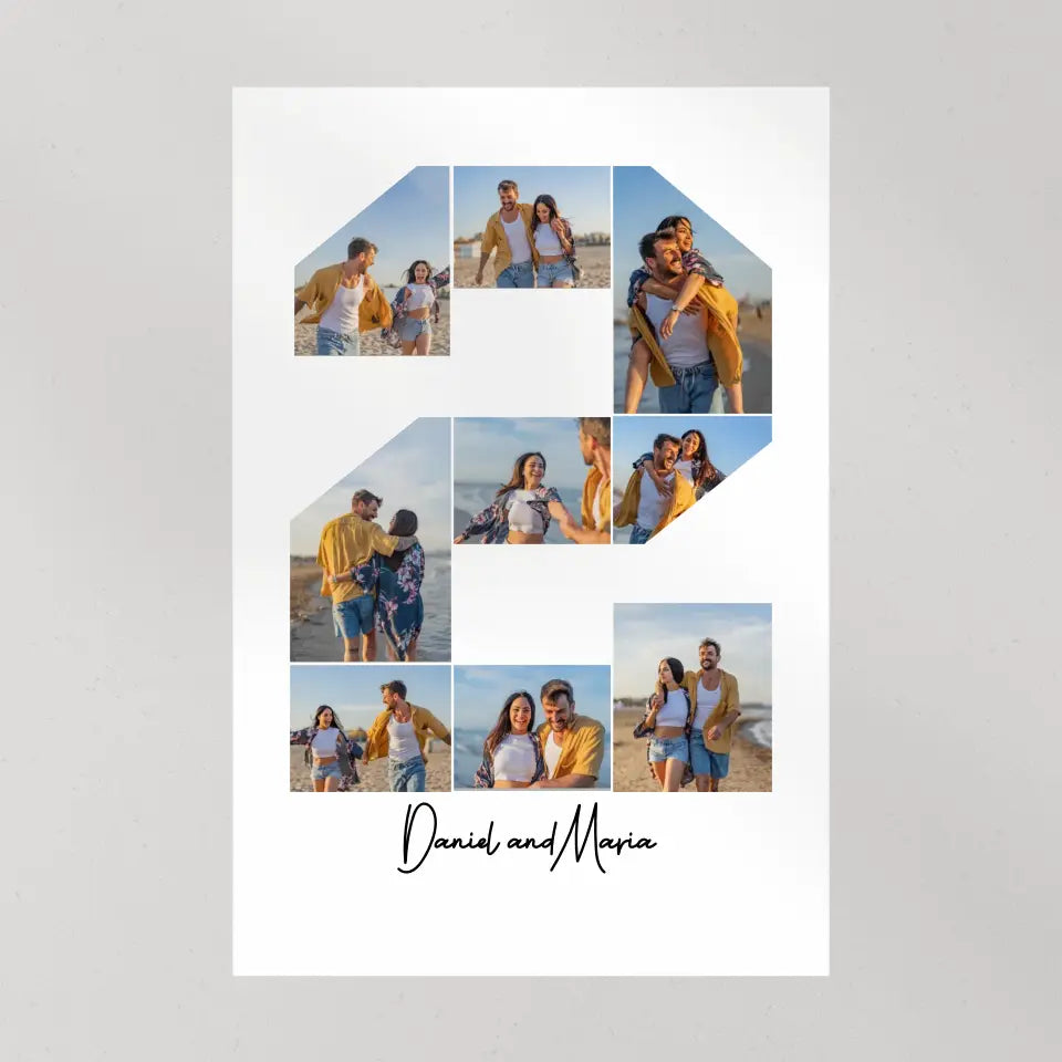 Two Years Anniversary Personalized Canvas And Poster