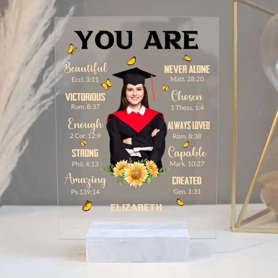 You Are Beautiful Never Alone Personalized Acrylic Plaque