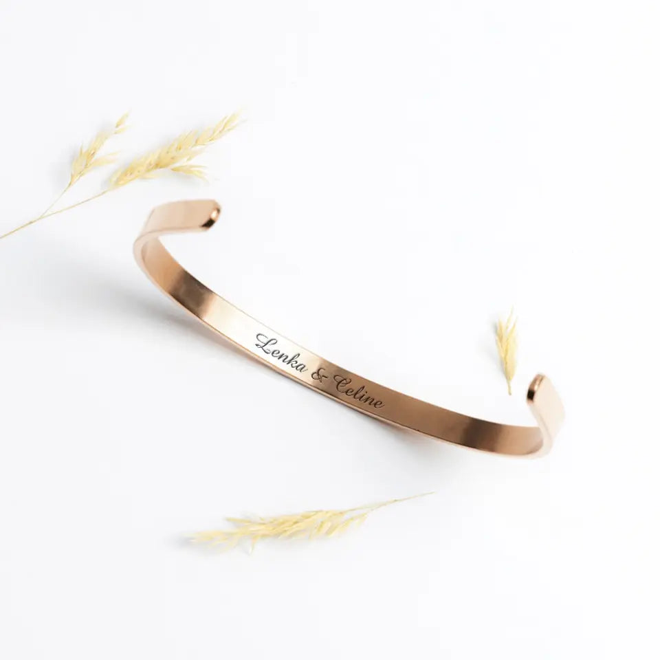 Love's Enduring Words Personalized Cuff - Cuff Bracelet