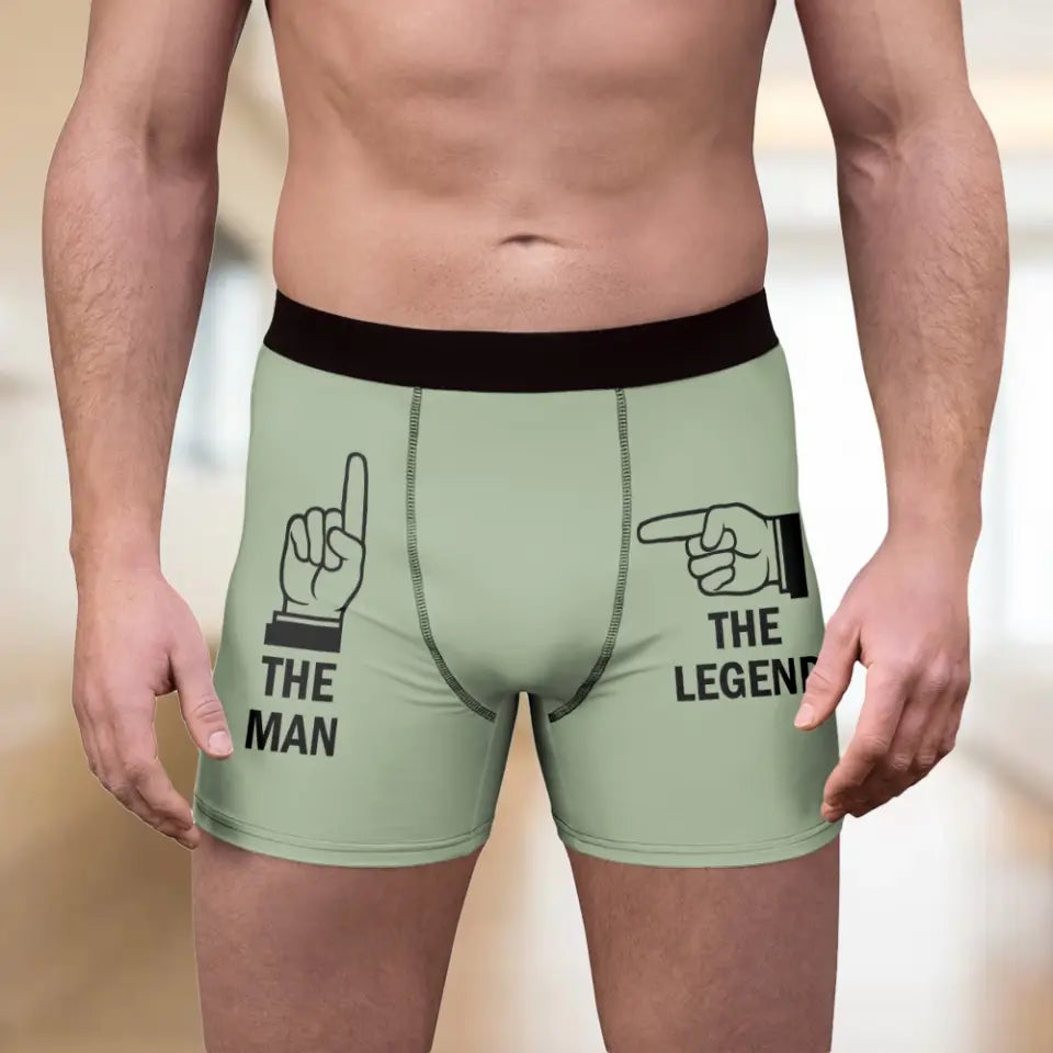 The Man The Legend Personalized Men's Boxer Briefs