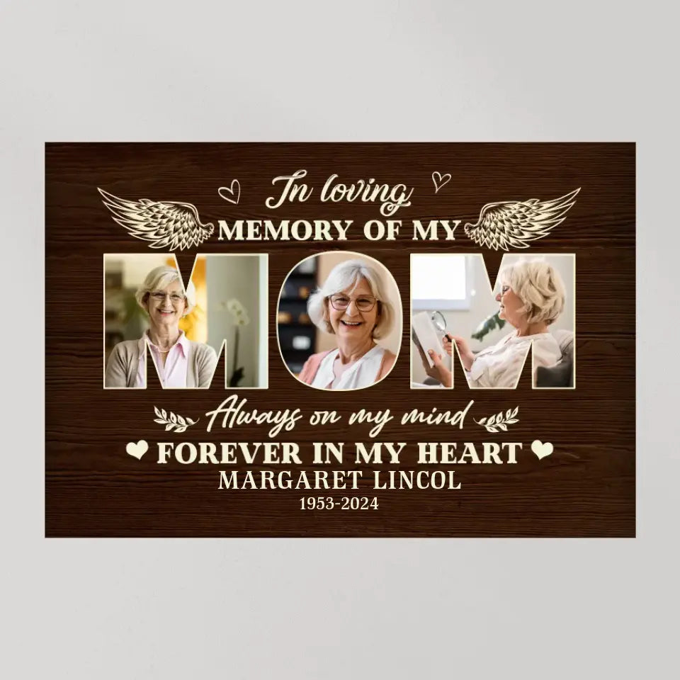 Always On My Mind Forever In My Heart - Personalized Canvas