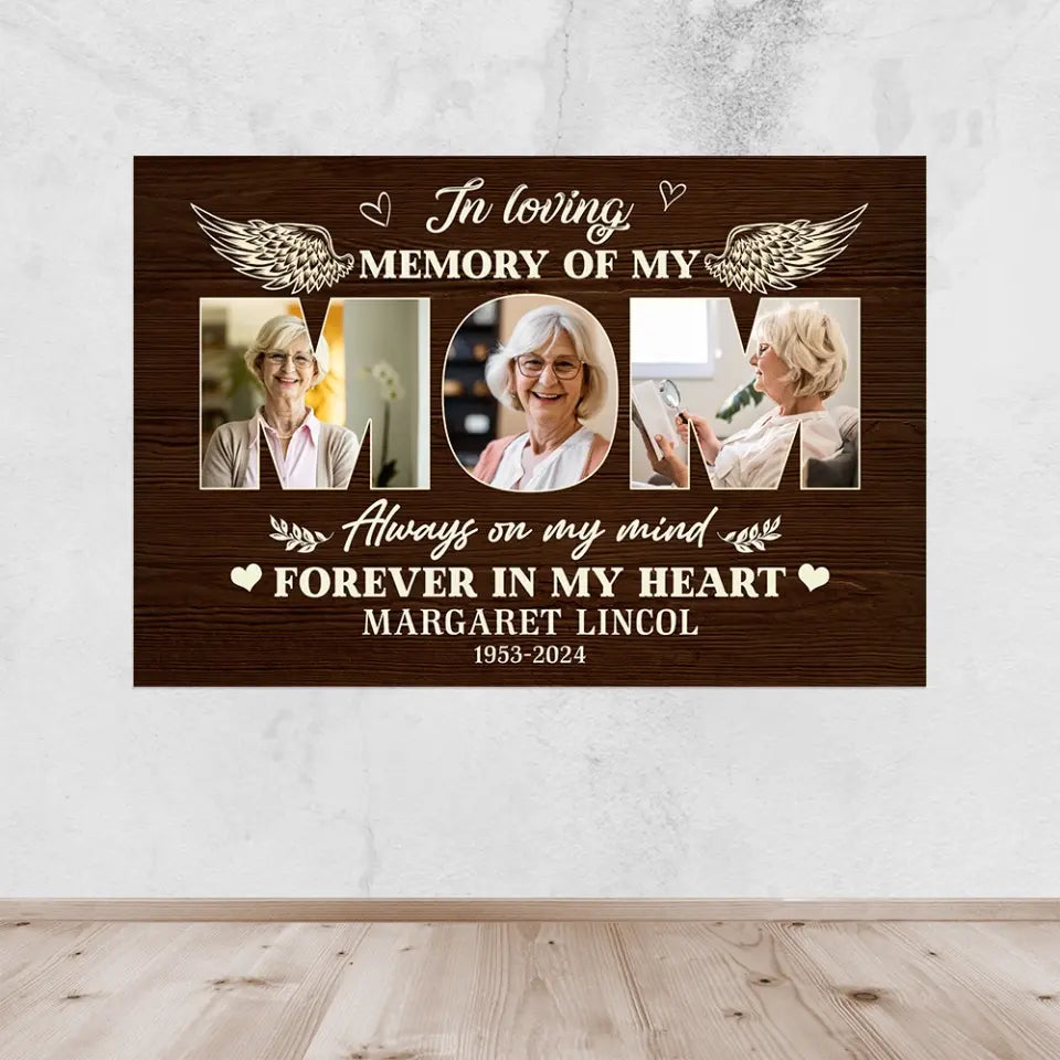 Always On My Mind Forever In My Heart - Personalized Canvas